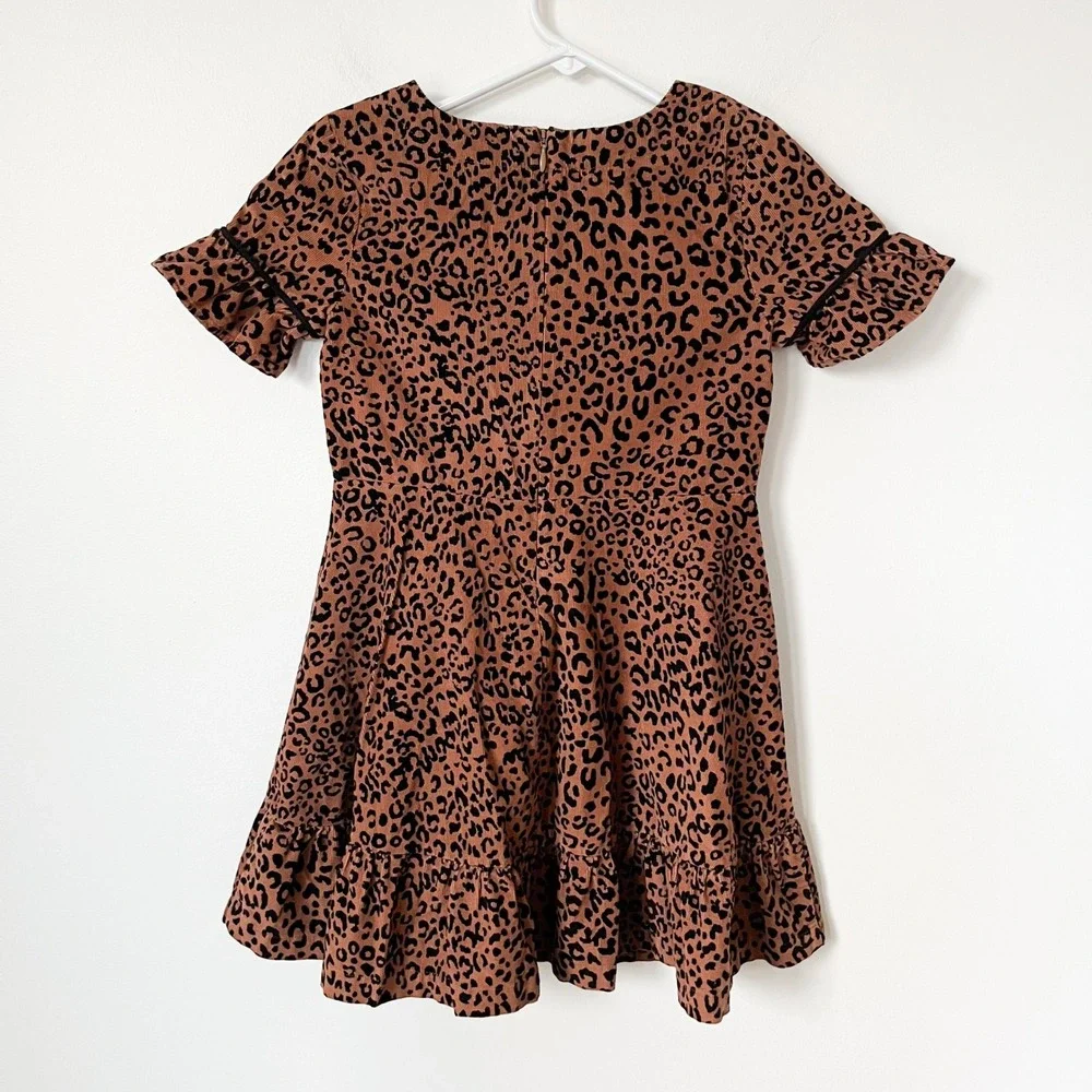 Gap Kids Leopard Print Corduroy Dress Girls Small